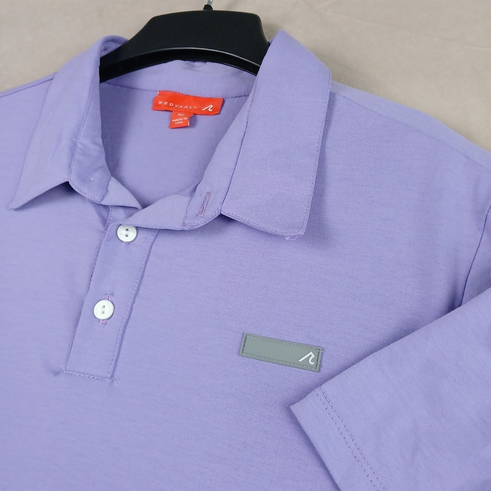 Redvanly XL Mens Polo Shirt Purple Knit 23x29 **Fits Large **
